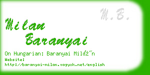 milan baranyai business card